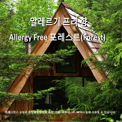 Allergy Free 포레스트(Forest)  프래그런스오일 석고방향제 디퓨저 캔들 비누 화장품 -50ml