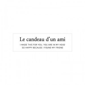 #투명스티커-영문 텍스트  -Le candeau d&#039;un ami -8매(4매씩2장)