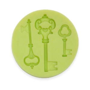 미니열쇠3구 캔들몰드 데코 석고방향제 디자인 오브제 양초 도자기 수제 실리콘 몰드