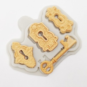 엔틱 열쇠4구 실리콘몰드 석고방향제 디자인 오브제 양초 도자기 케이크 초콜릿 수제 실리콘 몰드